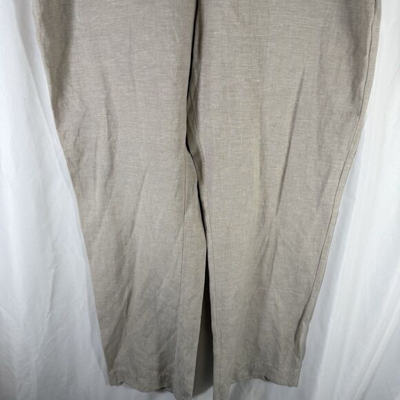 Cubavera Linen Blend Pants Men's 44x32 Beige Pockets Button Zip Lightweight - Picture 3 of 8